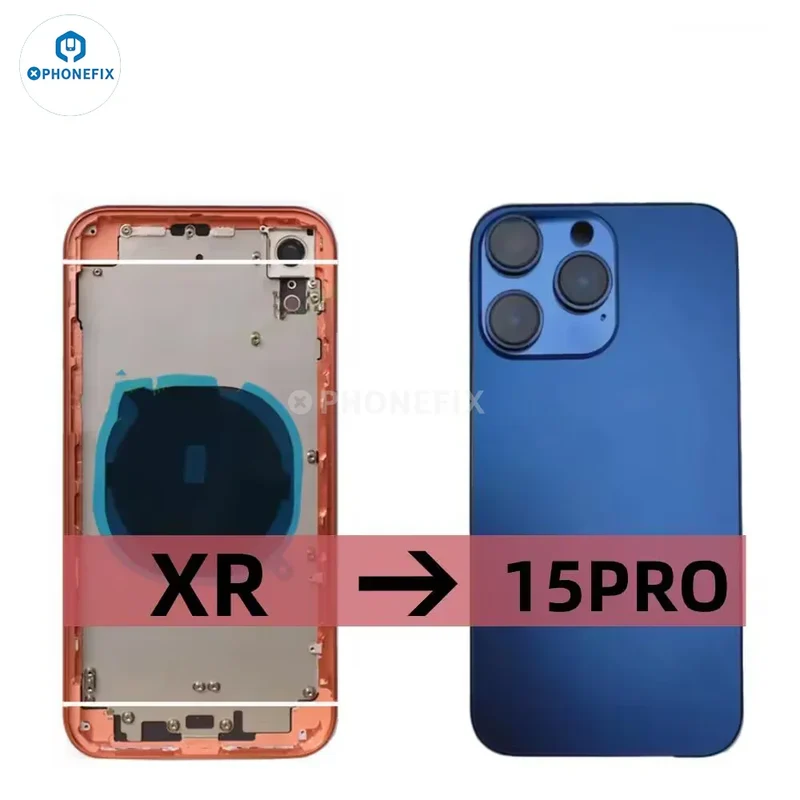 Boîtier arrière d'iPhone XR à monter soi-même pour iPhone 14 Pro/15 Pro