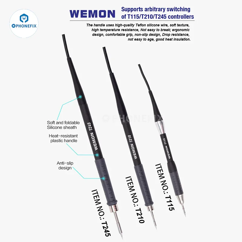 Station de soudage WEMON T31 compatible avec les fers C115, C210 et C245