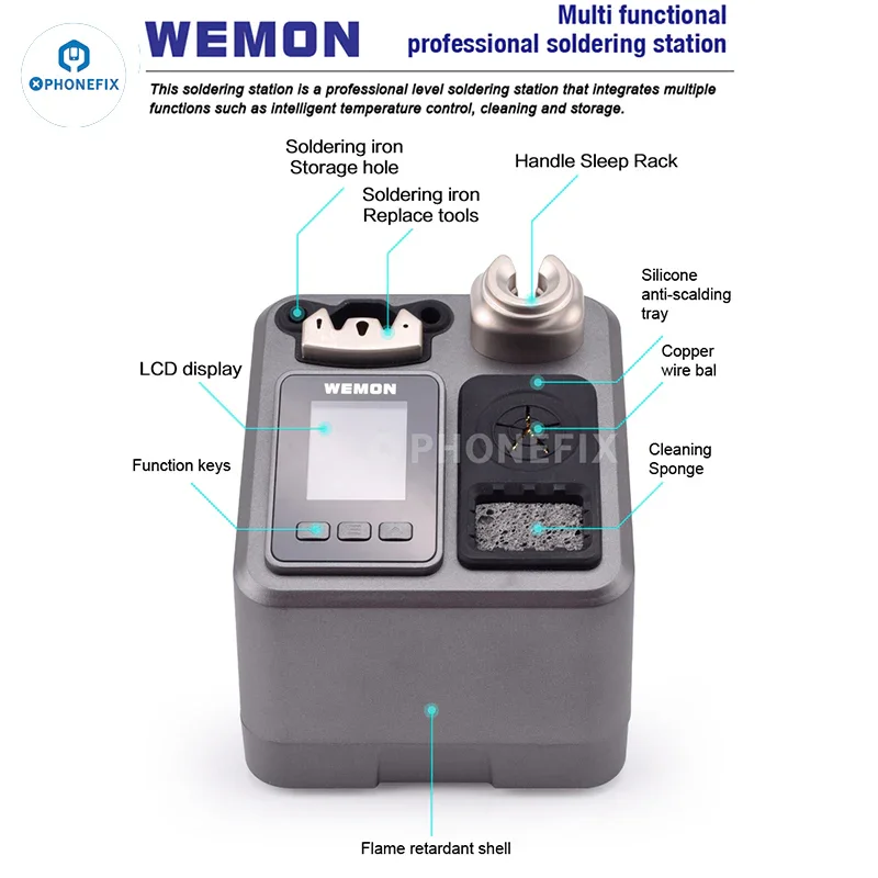 Station de soudage WEMON T31 compatible avec les fers C115, C210 et C245