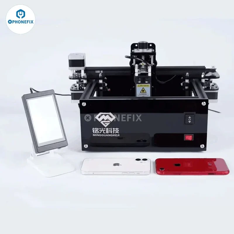 Démontage laser de la coque arrière du téléphone MG-L20W : retrait de la colle