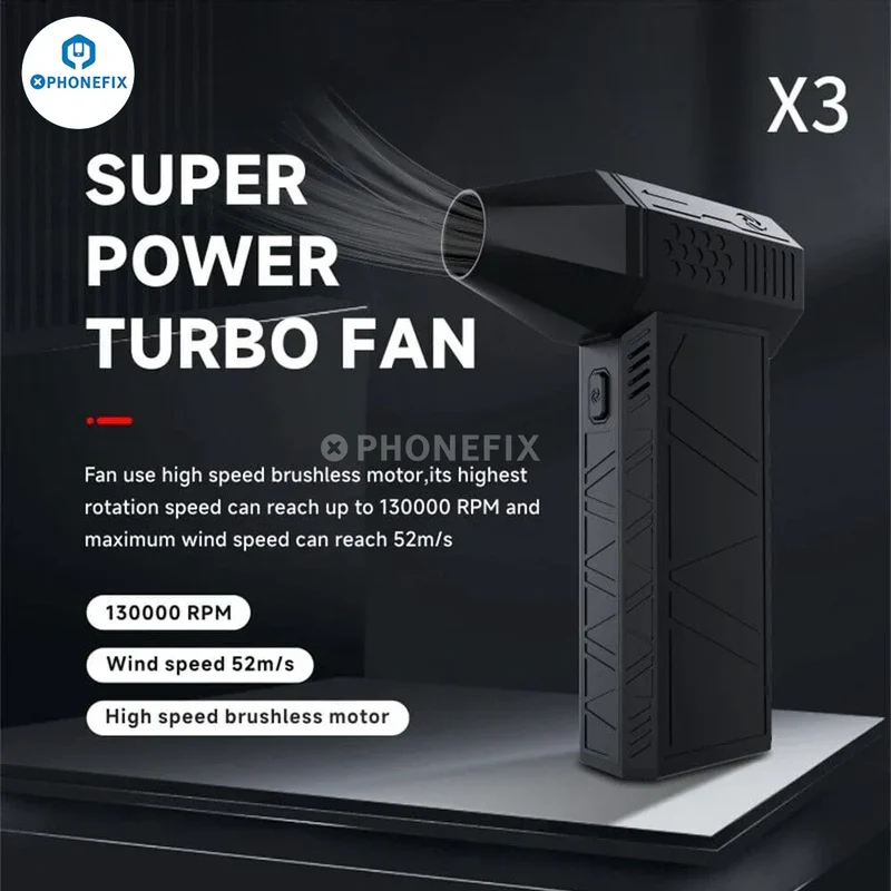 Mini ventilateur turbo super puissant, ventilateur violent 130,000 XNUMX tr/min