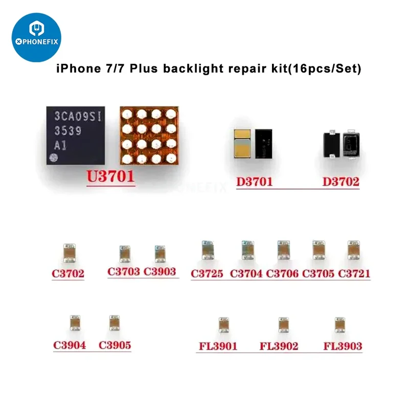 Kit de réparation de filtre de condensateur de diode de puce de rétroéclairage d'iPhone