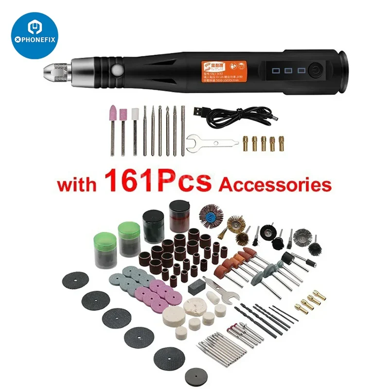 Kit d'outils de sculpture rotatifs pour micro-gravure électrique à faire soi-même