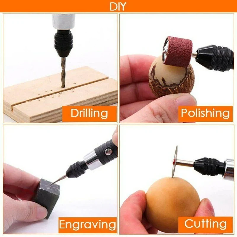 Kit d'outils de sculpture rotatifs pour micro-gravure électrique à faire soi-même