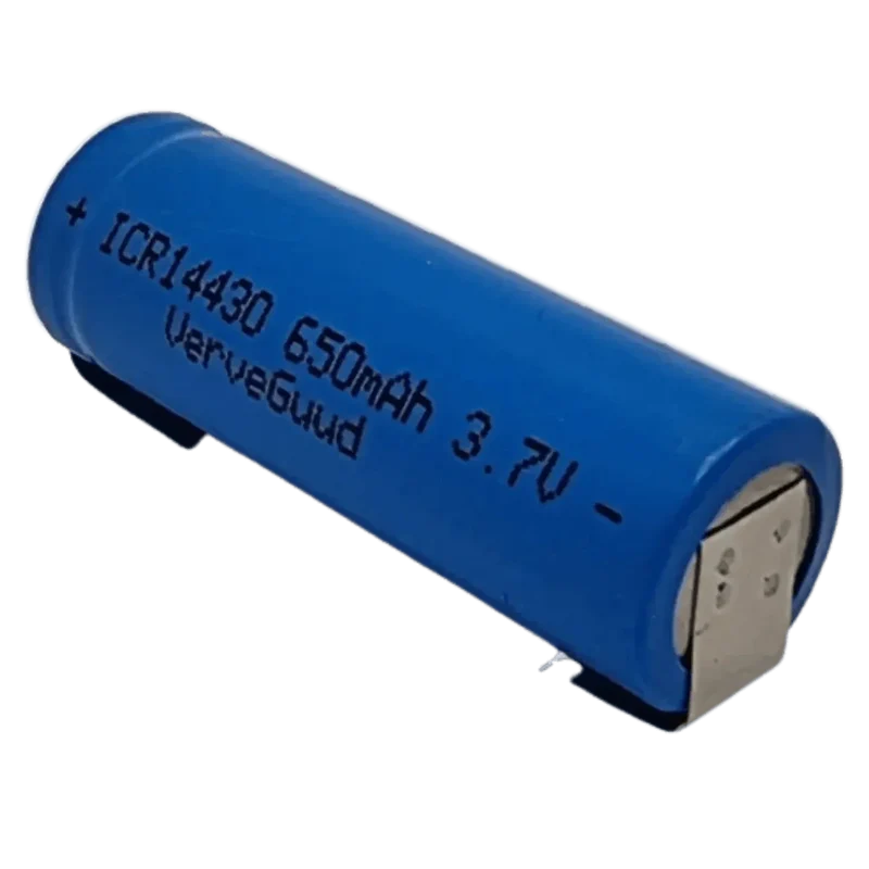 Batterie 14430 Li-ion 3.7 V 920 mAh avec languettes à souder