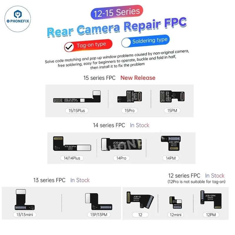 Réparation FPC de la caméra grand angle JCID pour iPhone 12-17 Pro Max