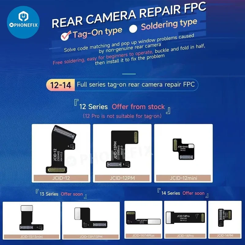 Réparation FPC de la caméra grand angle JCID pour iPhone 12-17 Pro Max