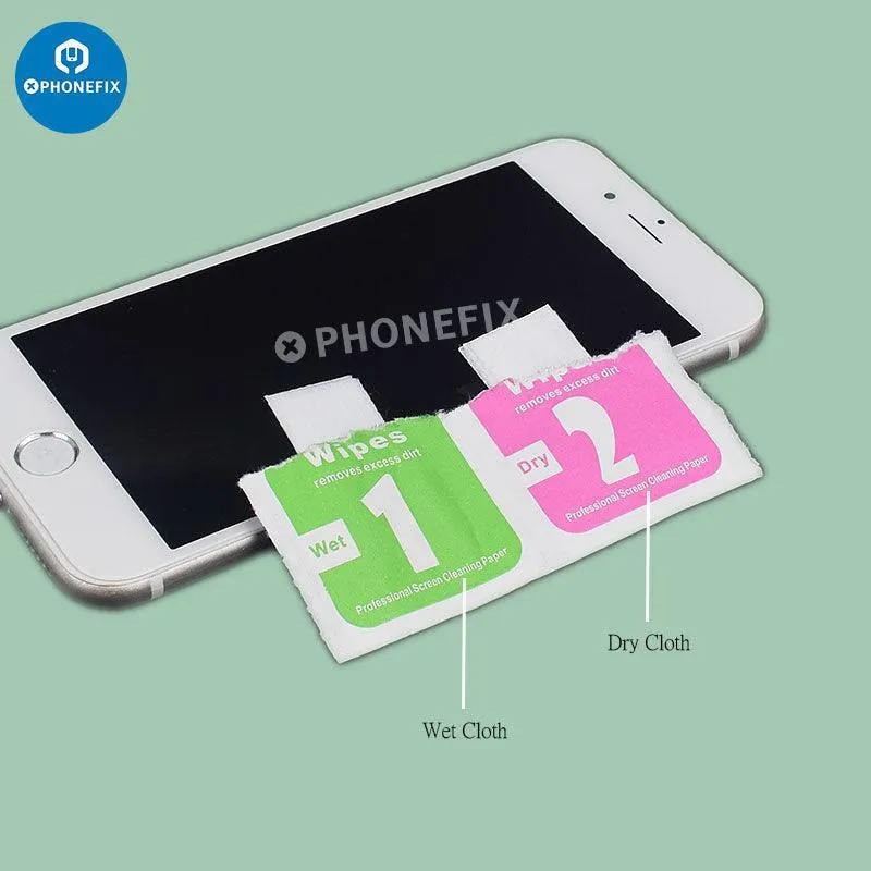 Papier de nettoyage 2 en 1 pour écran de téléphone, tablette, ordinateur portable, lingette humide et sèche