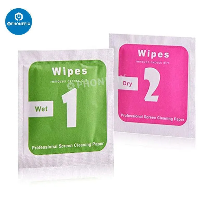 Papier de nettoyage 2 en 1 pour écran de téléphone, tablette, ordinateur portable, lingette humide et sèche