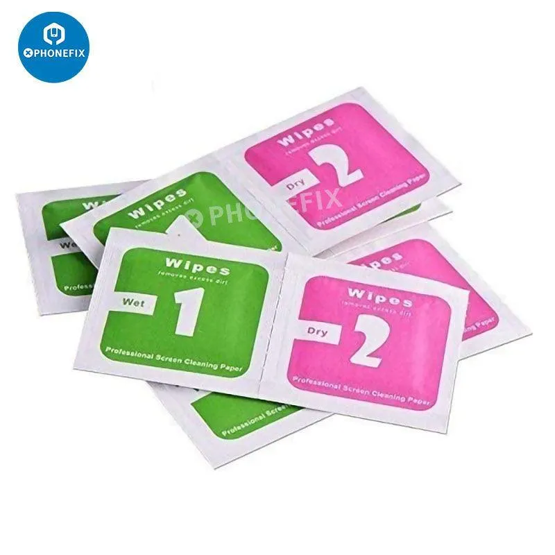 Papier de nettoyage 2 en 1 pour écran de téléphone, tablette, ordinateur portable, lingette humide et sèche