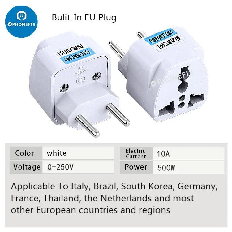 Adaptateur secteur universel pour chargeur, convertisseur, prise US/UK/EU/AU