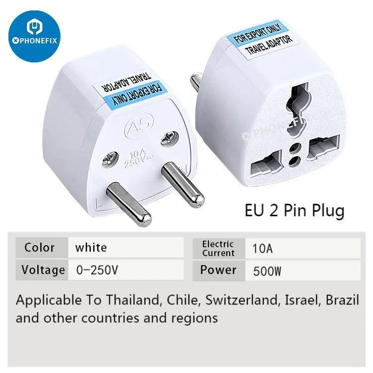 Adaptateur secteur universel pour chargeur, convertisseur, prise US/UK/EU/AU