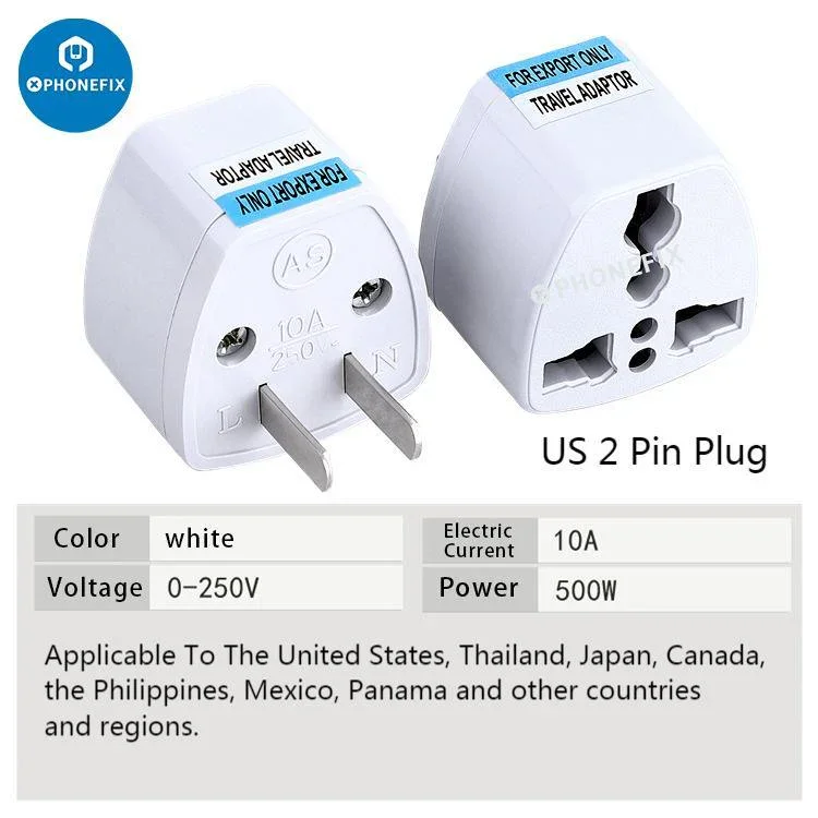 Adaptateur secteur universel pour chargeur, convertisseur, prise US/UK/EU/AU