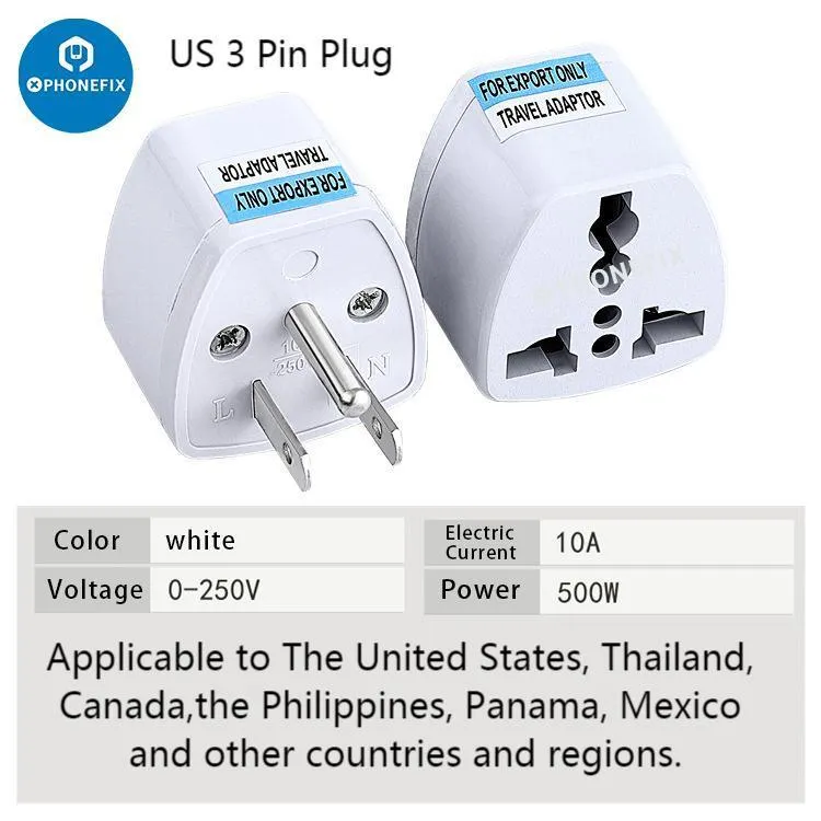 Adaptateur secteur universel pour chargeur, convertisseur, prise US/UK/EU/AU