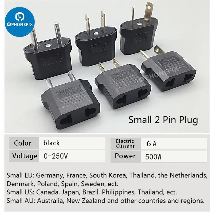 Adaptateur secteur universel pour chargeur, convertisseur, prise US/UK/EU/AU