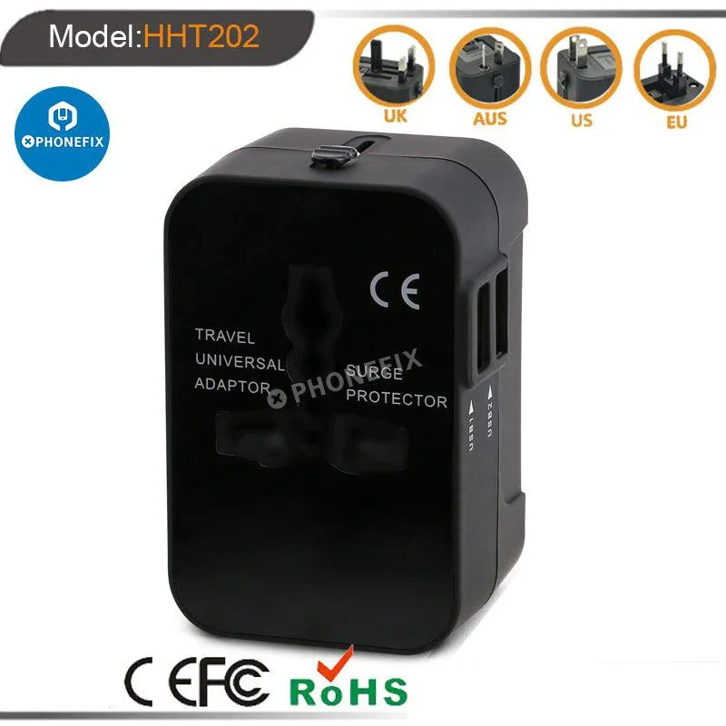 Adaptateur de voyage universel double USB pour téléphone portable