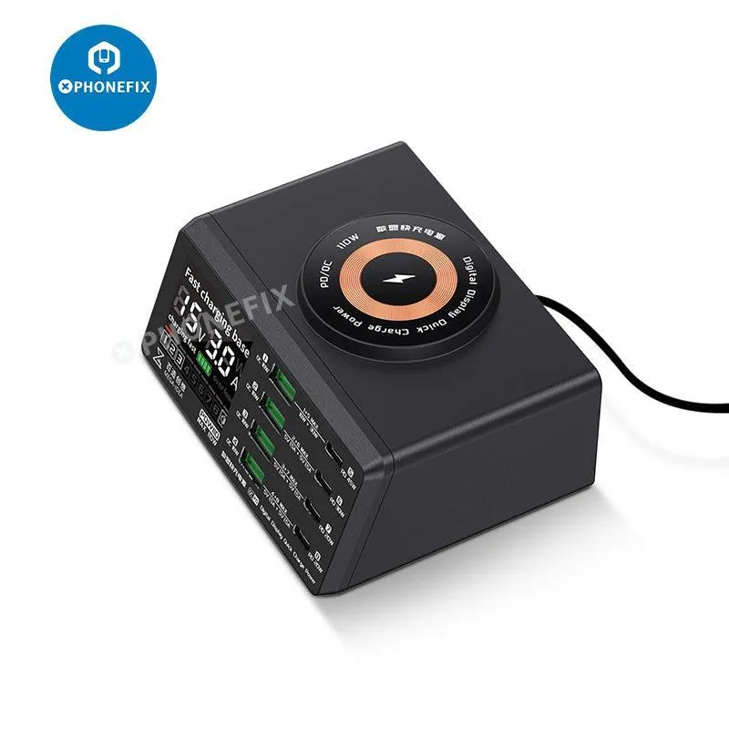 Chargeur sans fil multifonction avec affichage numérique et alimentation de bureau