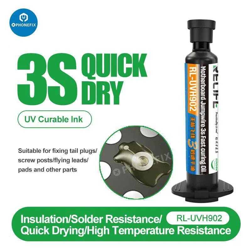 Huile de durcissement UV transparente RL-UVH902, pâte à souder à séchage rapide pour fil de connexion