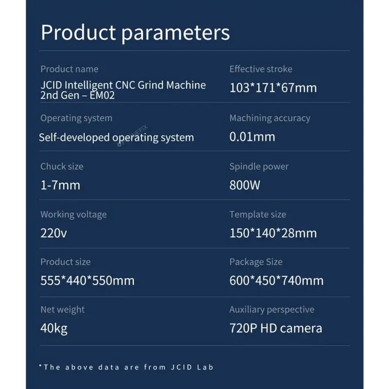 Rectifieuse CNC JC EM03 EM02 pour la réparation de circuits imprimés d'iPhone