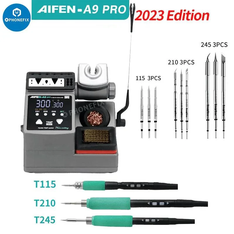 Station de soudage AIFEN A9 Pro 120 W, pointes de fer C210 C245 C115