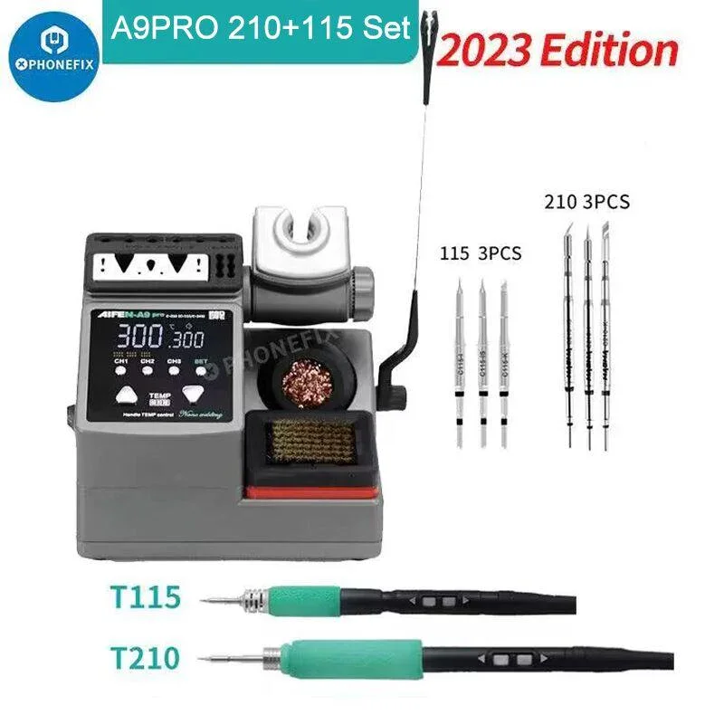 Station de soudage AIFEN A9 Pro 120 W, pointes de fer C210 C245 C115