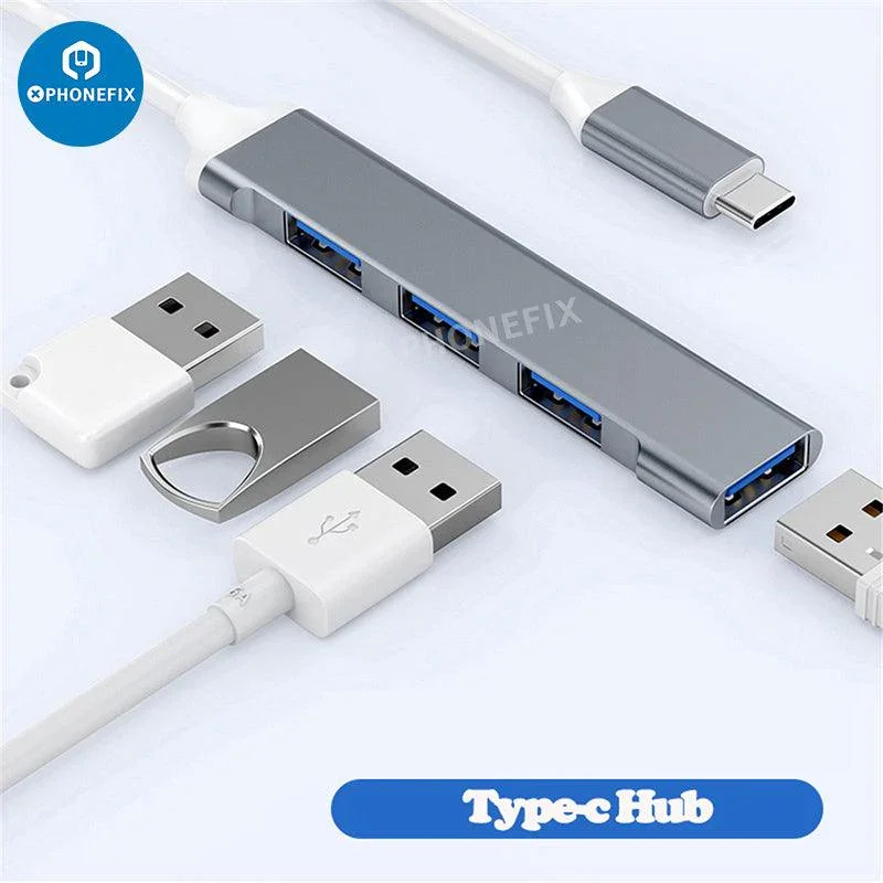 Hub USB 2 3/4/1 en 3.0 pour téléphone et PC, extension de port pour transfert de données rapide