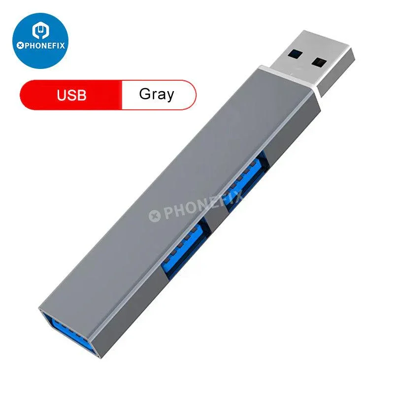 Hub USB 2 3/4/1 en 3.0 pour téléphone et PC, extension de port pour transfert de données rapide