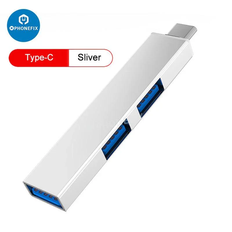 Hub USB 2 3/4/1 en 3.0 pour téléphone et PC, extension de port pour transfert de données rapide