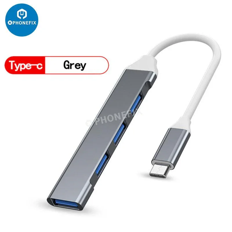 Hub USB 2 3/4/1 en 3.0 pour téléphone et PC, extension de port pour transfert de données rapide