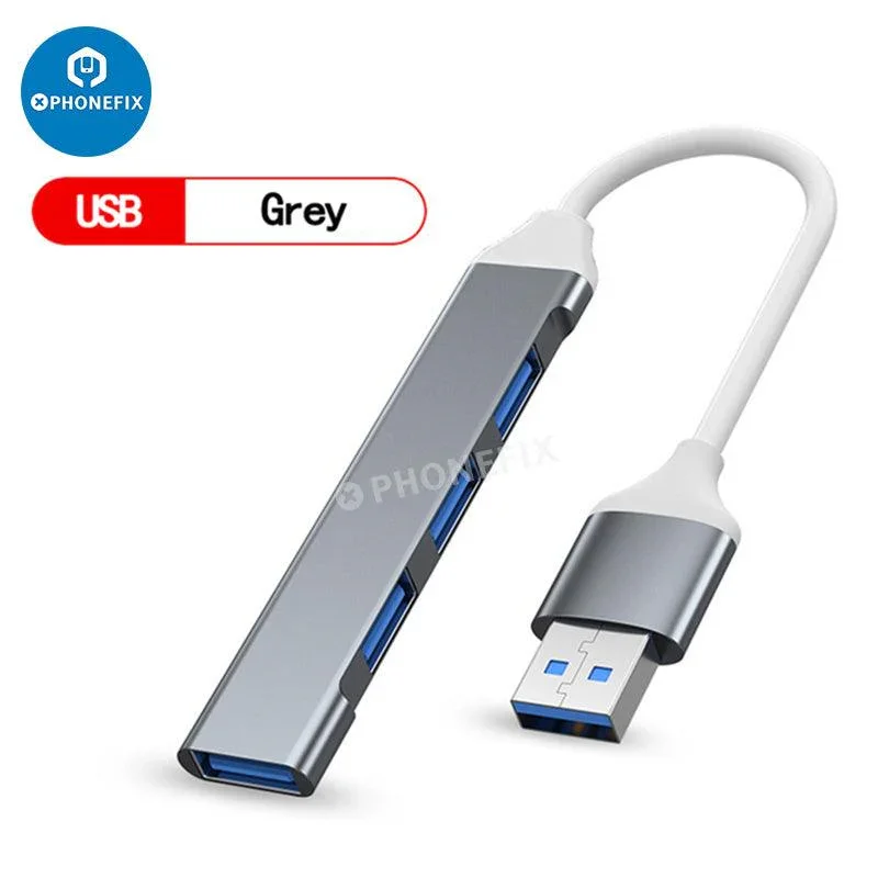 Hub USB 2 3/4/1 en 3.0 pour téléphone et PC, extension de port pour transfert de données rapide