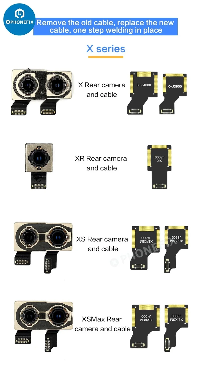 Câble téléobjectif grand angle i2C pour caméra arrière pour iPhone X-12 Pro Max