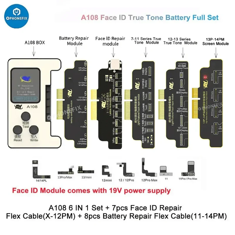 Programmateur de réparation multifonction A108 BOX pour iPhone 8-16 Pro Max