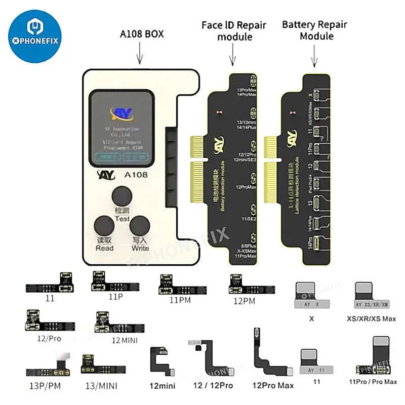Programmateur de réparation multifonction A108 BOX pour iPhone 8-16 Pro Max