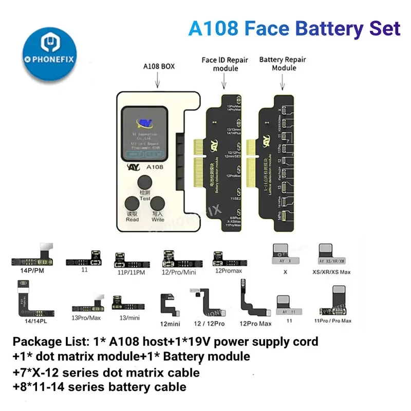 Programmateur de réparation multifonction A108 BOX pour iPhone 8-16 Pro Max