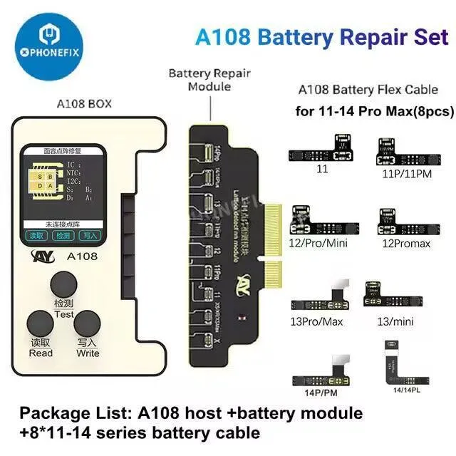 Programmateur de réparation multifonction A108 BOX pour iPhone 8-16 Pro Max