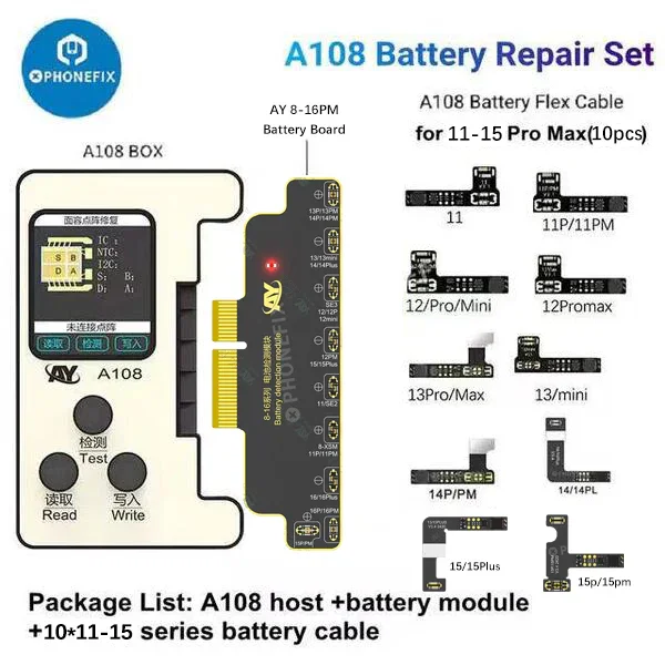 Programmateur de réparation multifonction A108 BOX pour iPhone 8-16 Pro Max