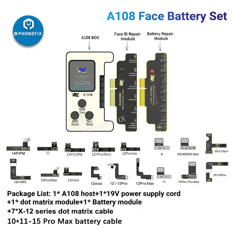 Programmateur de réparation multifonction A108 BOX pour iPhone 8-16 Pro Max