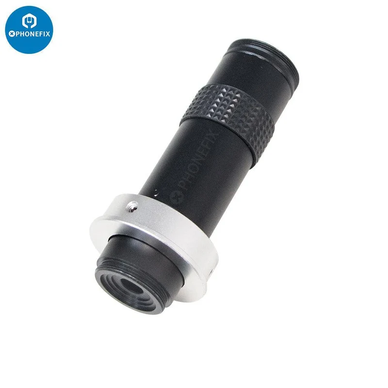 Caméra de microscope industriel USB 4K avec objectif 1-130X et support en porte-à-faux
