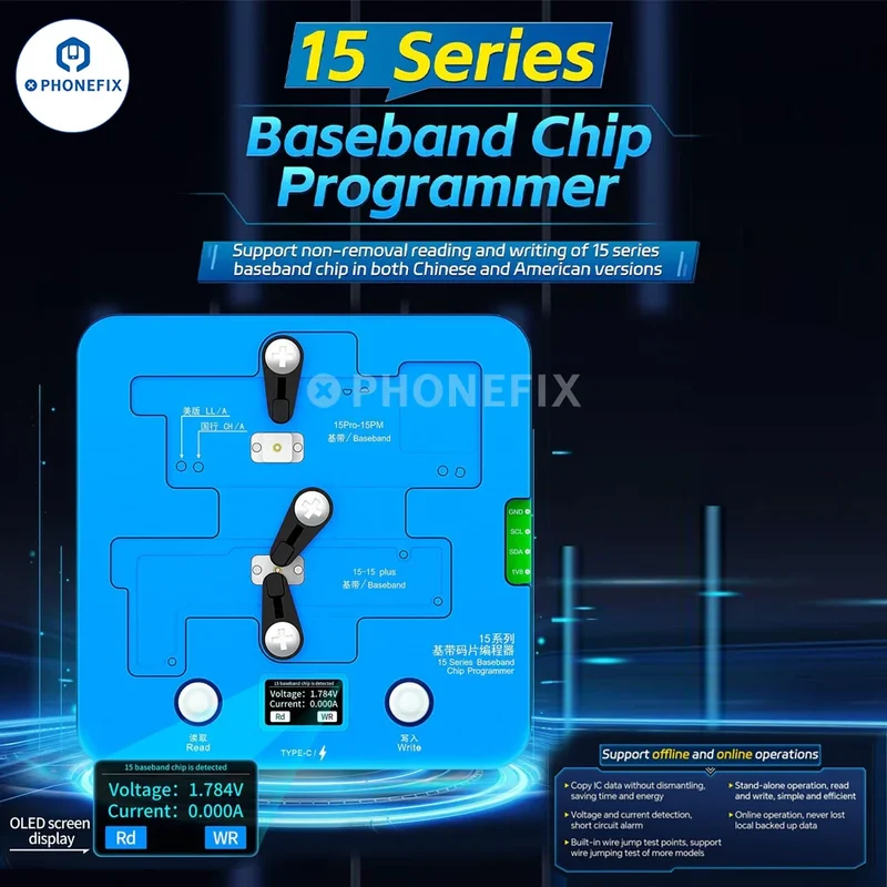 Programmateur de puce EEPROM JC Baseband pour iPhone X-16 Pro Max