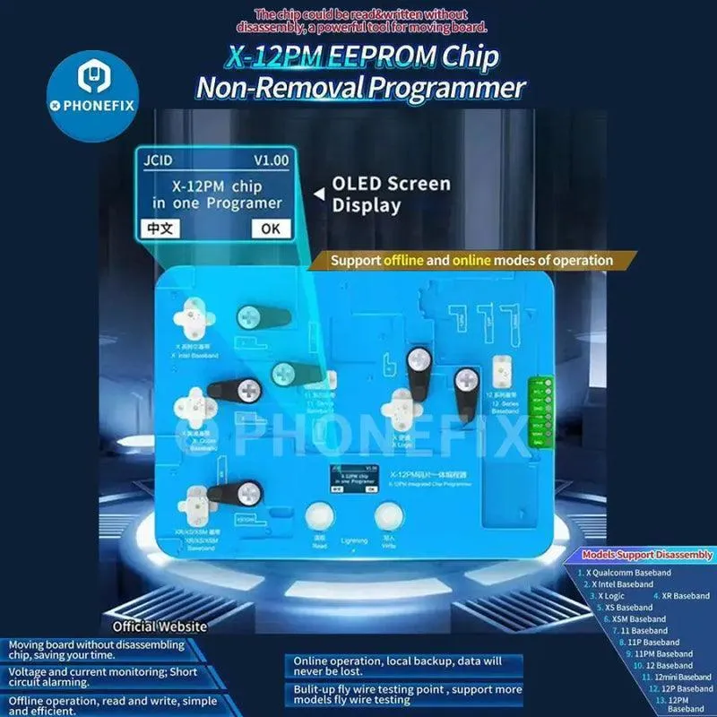 Programmateur de puce EEPROM JC Baseband pour iPhone X-16 Pro Max