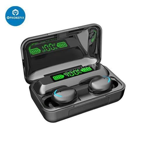 Écouteurs sans fil Bluetooth F9-5C à réduction de bruit avec LED