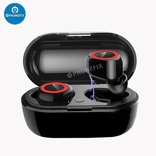 Écouteurs sans fil Bluetooth F9-5C à réduction de bruit avec LED