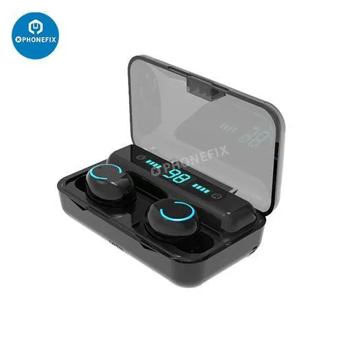 Écouteurs sans fil Bluetooth F9-5C à réduction de bruit avec LED