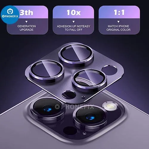 Protection d'objectif de caméra arrière en verre trempé pour iPhone 13-14 Pro Max