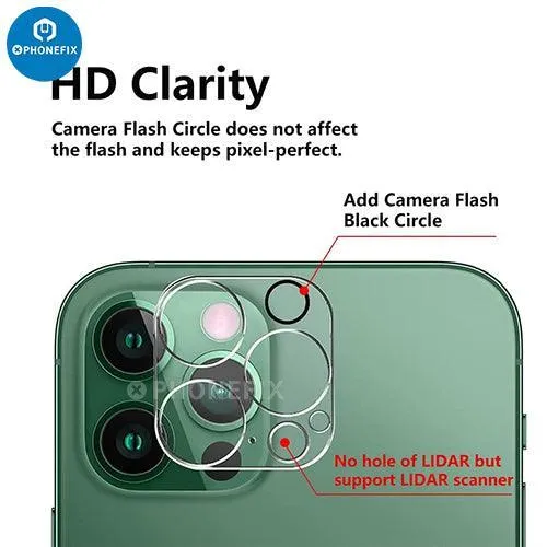 Protection d'objectif de caméra arrière en verre trempé pour iPhone 13-14 Pro Max