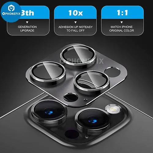 Protection d'objectif de caméra arrière en verre trempé pour iPhone 13-14 Pro Max