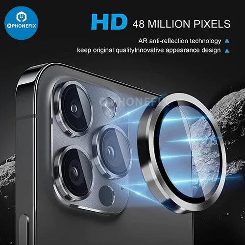 Protection d'objectif de caméra arrière en verre trempé pour iPhone 13-14 Pro Max