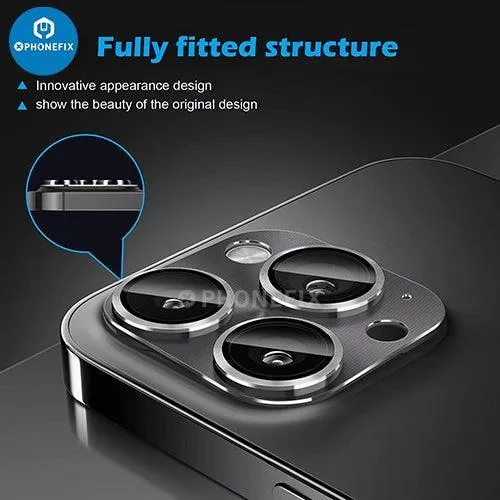 Protection d'objectif de caméra arrière en verre trempé pour iPhone 13-14 Pro Max