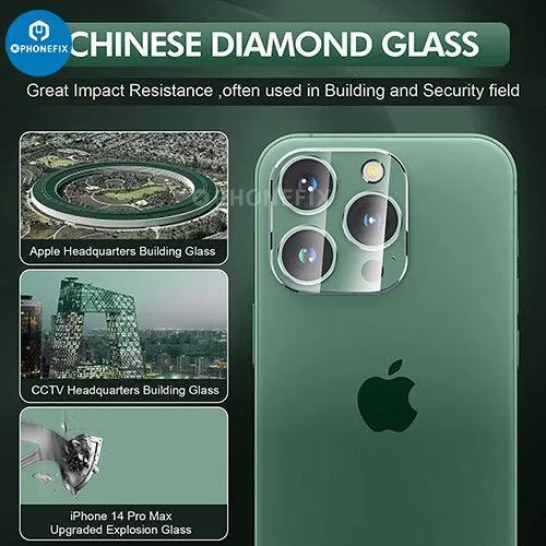 Protection d'objectif de caméra arrière en verre trempé pour iPhone 13-14 Pro Max
