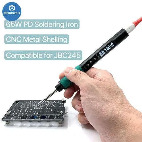 Stylo à souder numérique portable 65 W JBC 245, outil de soudage électrique
